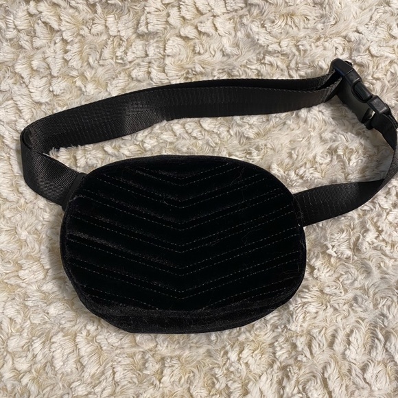 Handbags - Black Velour Cross Body